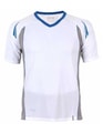 Heren Sportshirt CONA SPORTS Club Tech Tee Wit-Royal Blue